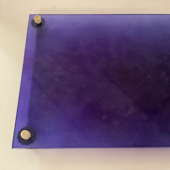 Vintage Cobalt Blue Glass Dresser Perfume Tray - Picture 9 of 10